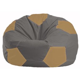 Кресло-мешок Мяч серый - бежевый М 1.1-348