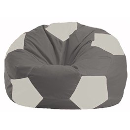 Кресло-мешок Мяч серый - белый М 1.1-334