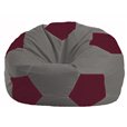 Кресло-мешок Мяч серый - бордовый М 1.1-336