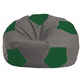 Кресло-мешок Мяч серый - зелёный М 1.1-339