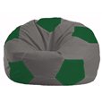 Кресло-мешок Мяч серый - зелёный М 1.1-339