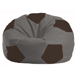 Кресло-мешок Мяч серый - коричневый М 1.1-340