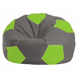 Кресло-мешок Мяч серый - салатовый М 1.1-343