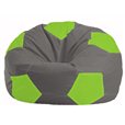 Кресло-мешок Мяч серый - салатовый М 1.1-343