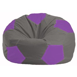 Кресло-мешок Мяч серый - сиреневый М 1.1-346
