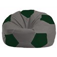 Кресло-мешок Мяч серый - тёмно-зелёный М 1.1-349