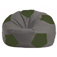 Кресло-мешок Мяч серый - тёмно-оливковый М 1.1-350