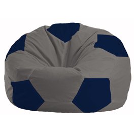 Кресло-мешок Мяч серый - тёмно-синий М 1.1-347