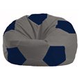Кресло-мешок Мяч серый - тёмно-синий М 1.1-347