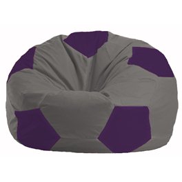 Кресло-мешок Мяч серый - фиолетовый М 1.1-352