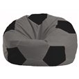 Кресло-мешок Мяч серый - чёрный М 1.1-354