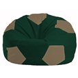 Кресло-мешок Мяч тёмно-зелёный - бежевый М 1.1-60