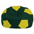 Кресло-мешок Мяч тёмно-зелёный - жёлтый М 1.1-65