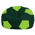 Кресло-мешок Мяч тёмно-зелёный - салатовый М 1.1-63
