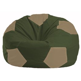 Кресло-мешок Мяч тёмно-оливковый - бежевый М 1.1-52