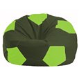 Кресло-мешок Мяч тёмно-оливковый - салатовый М 1.1-55
