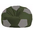 Кресло-мешок Мяч тёмно-оливковый - серый М 1.1-53