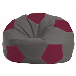 Кресло-мешок Мяч тёмно-серый - бордовый М 1.1-358