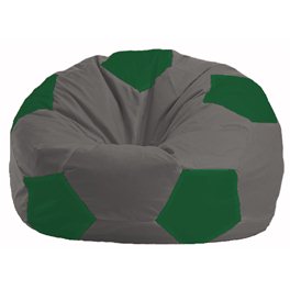 Кресло-мешок Мяч тёмно-серый - зелёный М 1.1-361