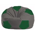 Кресло-мешок Мяч тёмно-серый - зелёный М 1.1-361
