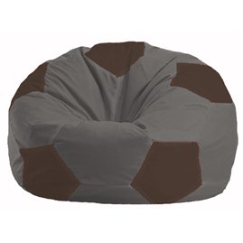 Кресло-мешок Мяч тёмно-серый - коричневый М 1.1-470