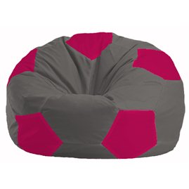 Кресло-мешок Мяч тёмно-серый - малиновый М 1.1-371