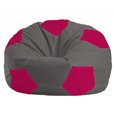 Кресло-мешок Мяч тёмно-серый - малиновый М 1.1-371