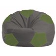Кресло-мешок Мяч тёмно-серый - оливковый М 1.1-468