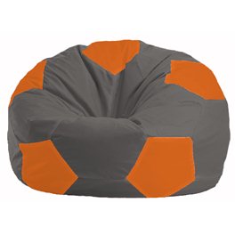 Кресло-мешок Мяч тёмно-серый - оранжевый М 1.1-363