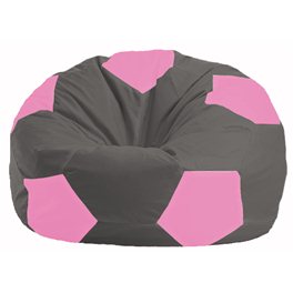 Кресло-мешок Мяч тёмно-серый - розовый М 1.1-364
