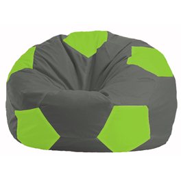 Кресло-мешок Мяч тёмно-серый - салатовый М 1.1-356