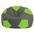 Кресло-мешок Мяч тёмно-серый - салатовый М 1.1-356