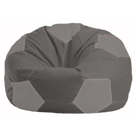 Кресло-мешок Мяч тёмно-серый - серый М 1.1-366