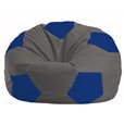 Кресло-мешок Мяч тёмно-серый - синий М 1.1-369