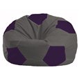 Кресло-мешок Мяч тёмно-серый - фиолетовый М 1.1-370