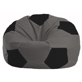 Кресло-мешок Мяч тёмно-серый - чёрный М 1.1-475