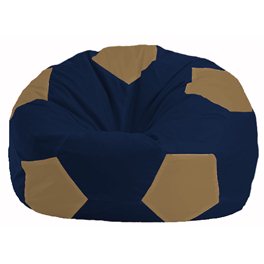 Кресло-мешок Мяч тёмно-синий - бежевый М 1.1-39