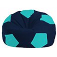 Кресло-мешок Мяч тёмно-синий - бирюзовый М 1.1-50