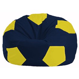 Кресло-мешок Мяч тёмно-синий - жёлтый М 1.1-47