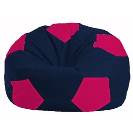 Кресло-мешок Мяч тёмно-синий - малиновый М 1.1-37