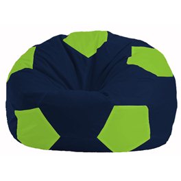 Кресло-мешок Мяч тёмно-синий - салатовый М 1.1-43