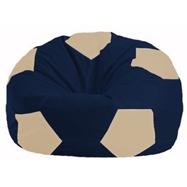 Кресло-мешок Мяч тёмно-синий - светло-бежевый М 1.1-42