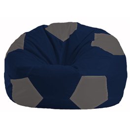 Кресло-мешок Мяч тёмно-синий - серый М 1.1-41