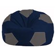 Кресло-мешок Мяч тёмно-синий - серый М 1.1-41