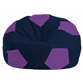 Кресло-мешок Мяч тёмно-синий - сиреневый М 1.1-40