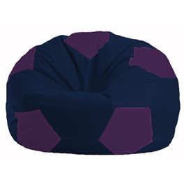 Кресло-мешок Мяч тёмно-синий - фиолетовый М 1.1-38