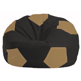 Кресло-мешок Мяч чёрный - бежевый М 1.1-472