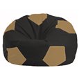 Кресло-мешок Мяч чёрный - бежевый М 1.1-472