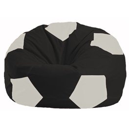 Кресло-мешок Мяч чёрный - белый М 1.1-392