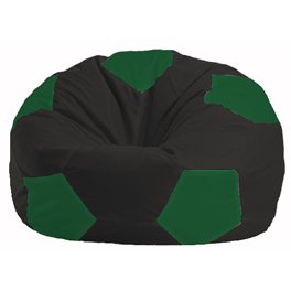 Кресло-мешок Мяч чёрный - зелёный М 1.1-397